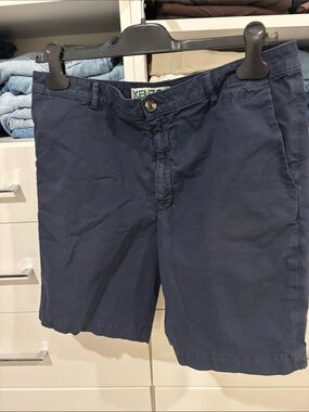 Kenzo Men's Navy Cotton Flat-Front Shorts